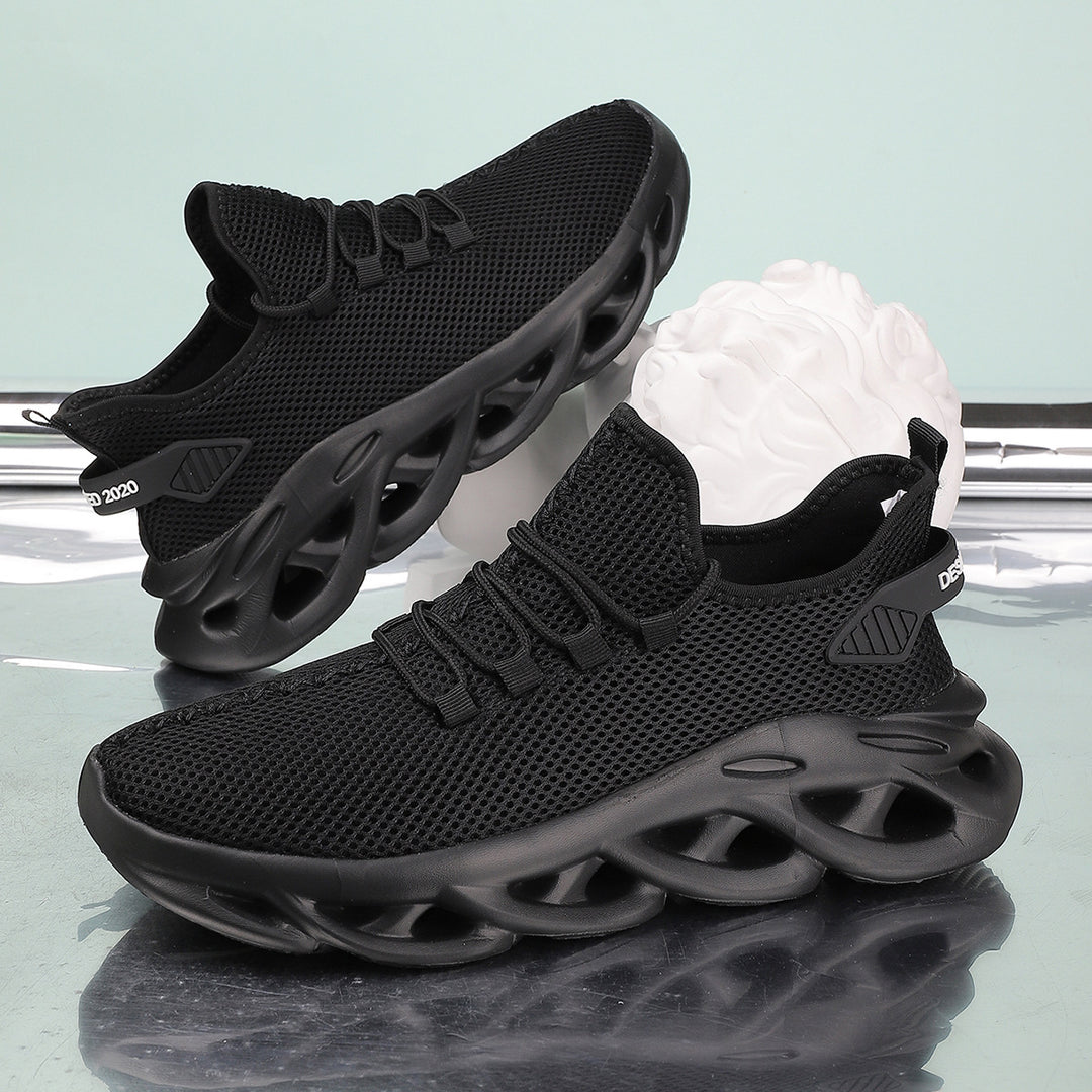 Unisex innovative Mesh‑Runner mit belüfteter Wabenstruktur, skulpturierter Hohlkern‑Plateausohle und sockenähnlichem Schaft – Norré