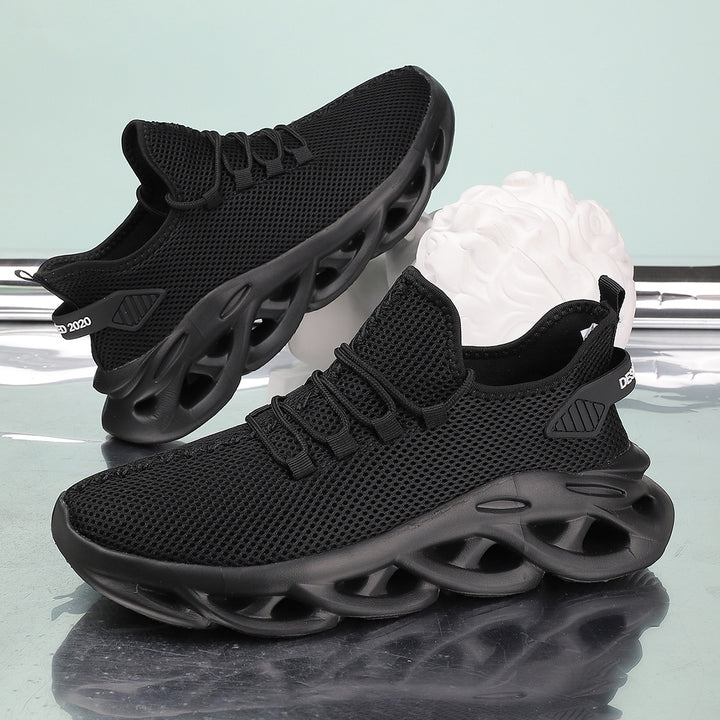 Unisex innovative Mesh‑Runner mit belüfteter Wabenstruktur, skulpturierter Hohlkern‑Plateausohle und sockenähnlichem Schaft – Norré