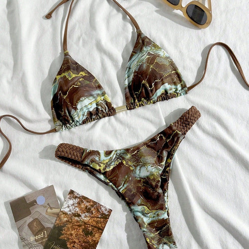 Damen Triangel-Bikini mit innovativen gewebten Details Echo Archiv
