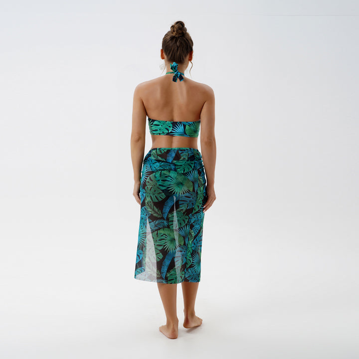 Damen Modischer Bikini mit transparenter Strandpareo Echo Archiv