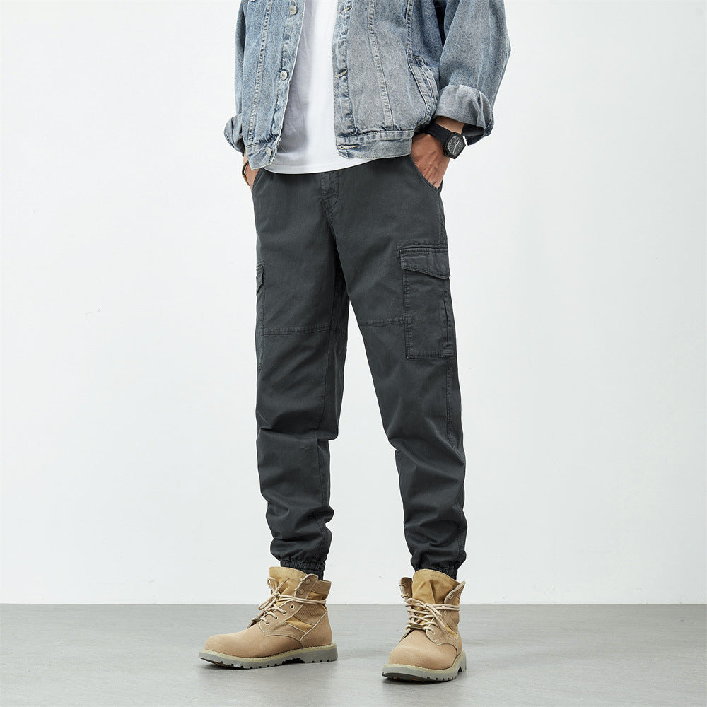 Herren Cargo-Hose mit elastischem Bund und multifunktionalen Taschen Echoarchiv