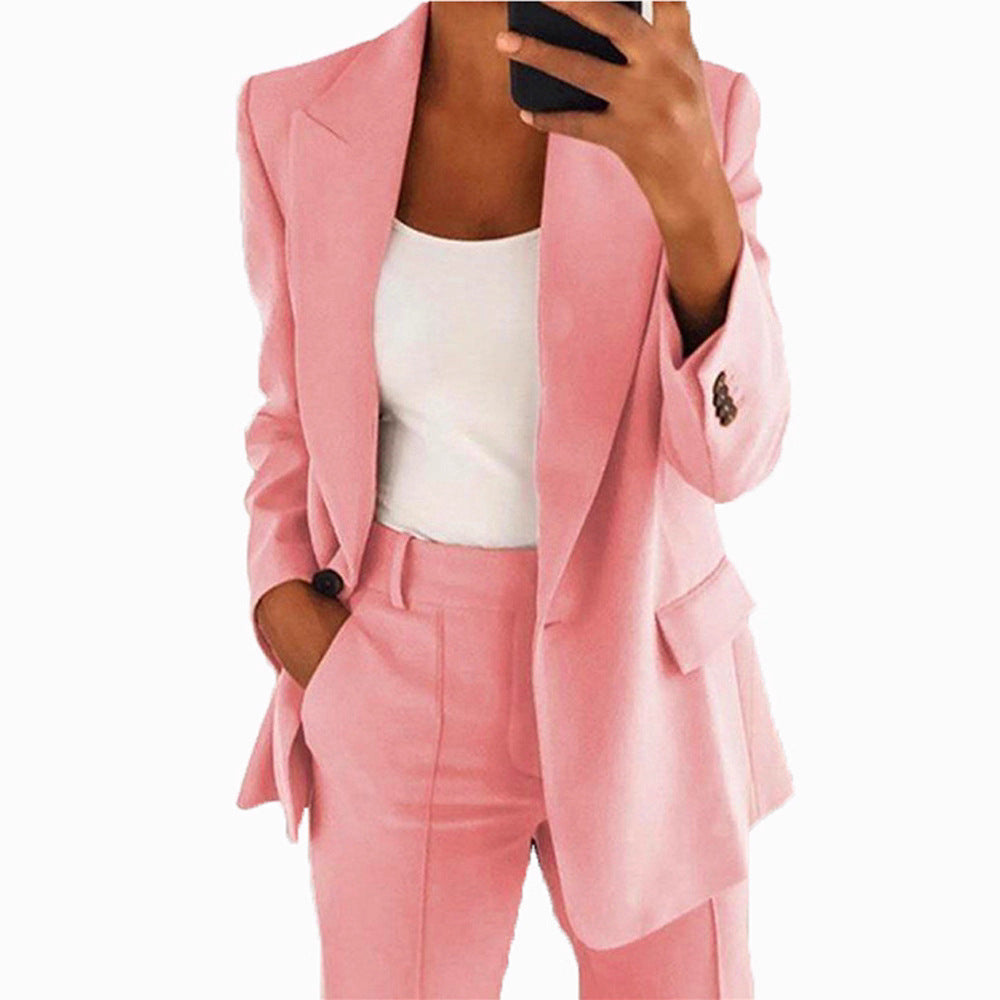 Damen nan taillierter Blazer-Hosen Businessanzug aus Stretchstoff Echo Archiv