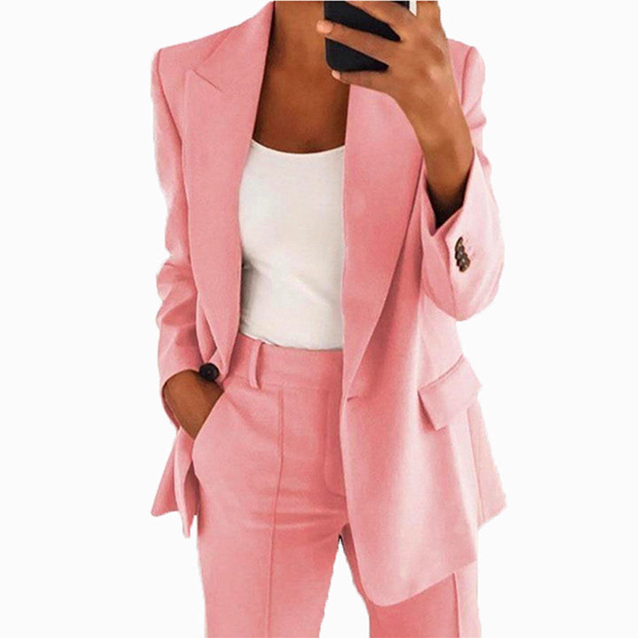 Damen nan taillierter Blazer-Hosen Businessanzug aus Stretchstoff Echo Archiv