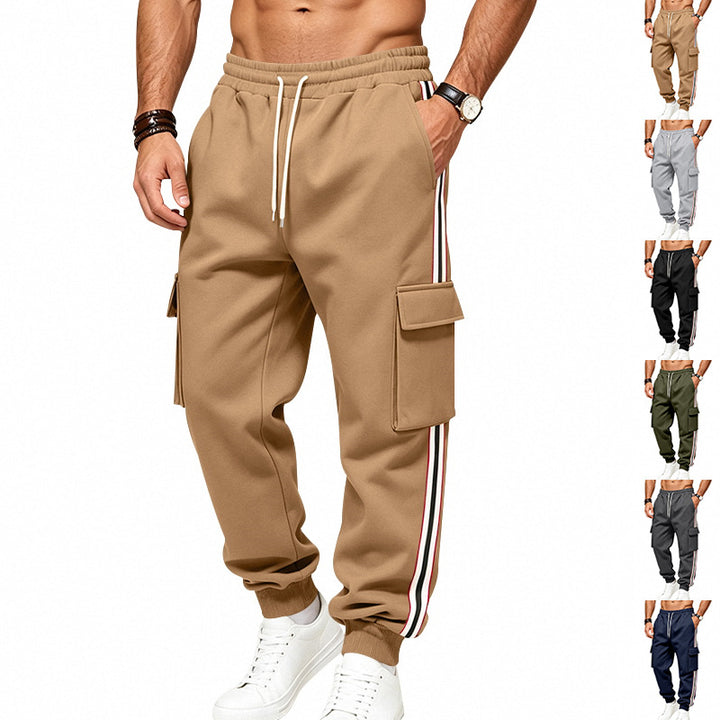 Herren Cargo-Jogginghose mit Cargo-Taschen und seitlichen Kontraststreifen Echoarchiv