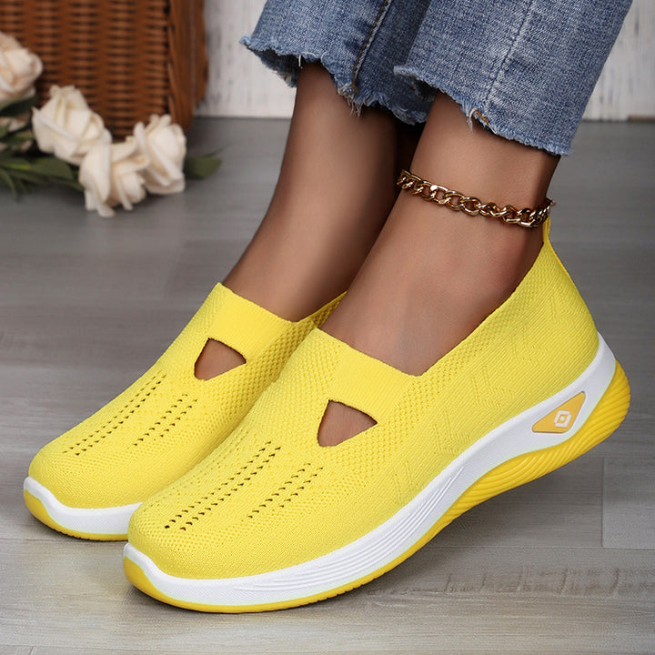 Damen nan leichte atmungsaktive Strickslipper mit Memoryschaum und rutschfester Laufsohle Echo Archiv