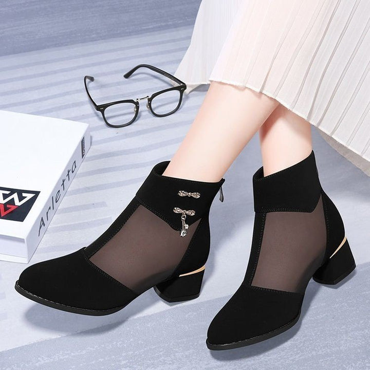 Damen Elegante Stiefeletten mit Mesh-Einsätzen Echo Archiv