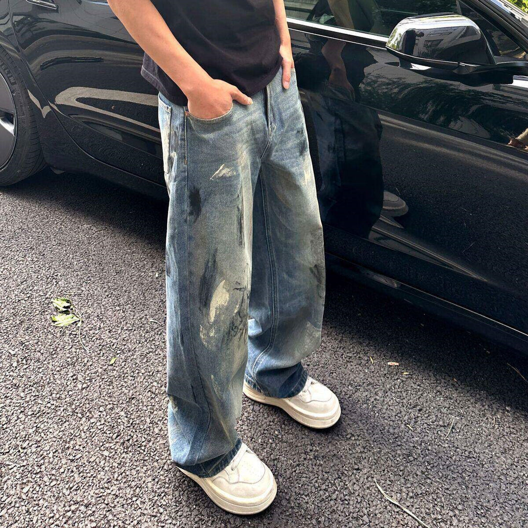 Herren Bequeme Oversized-Jeans Echoarchiv