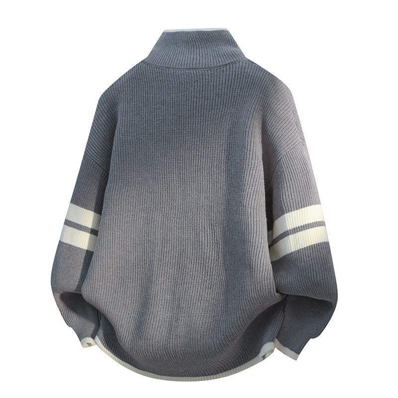 Unisex nan oversized Strickjacke mit Reißverschluss und Stehkragen Echo Archiv