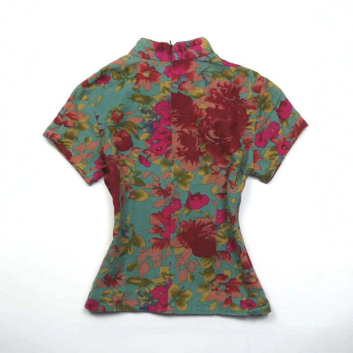 Damen Blumiges Oberteil mit Stehkragen Echo Archiv