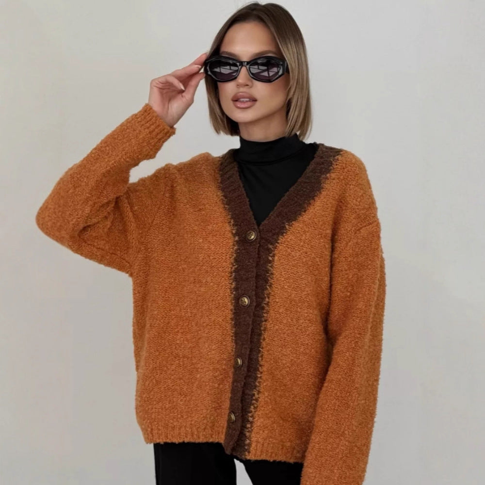 Damen Grob gestrickte Cardigan Echo Archiv