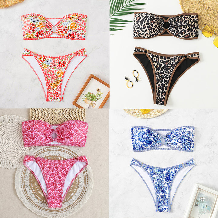 Damen Bandeau Badeanzug Set Echo Archiv
