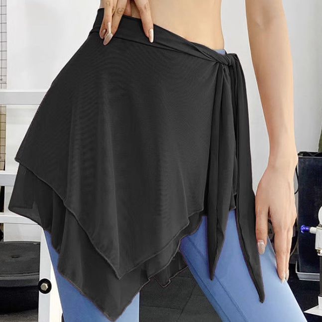 Damen lässiger Wickelrock mit asymmetrischem Saum und Gürtel Echo Archiv