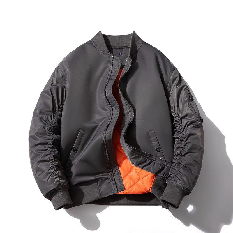 Herren Wattierte Bomberjacke mit Stehkragen, Kammerschnitt und Ärmeltasche Echo Archiv