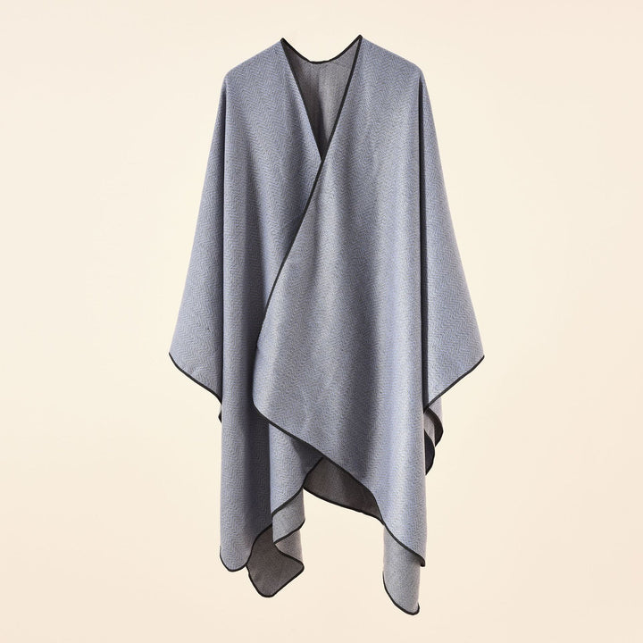 Damen Jacquard Poncho mit Paisley‑Muster – Avérine