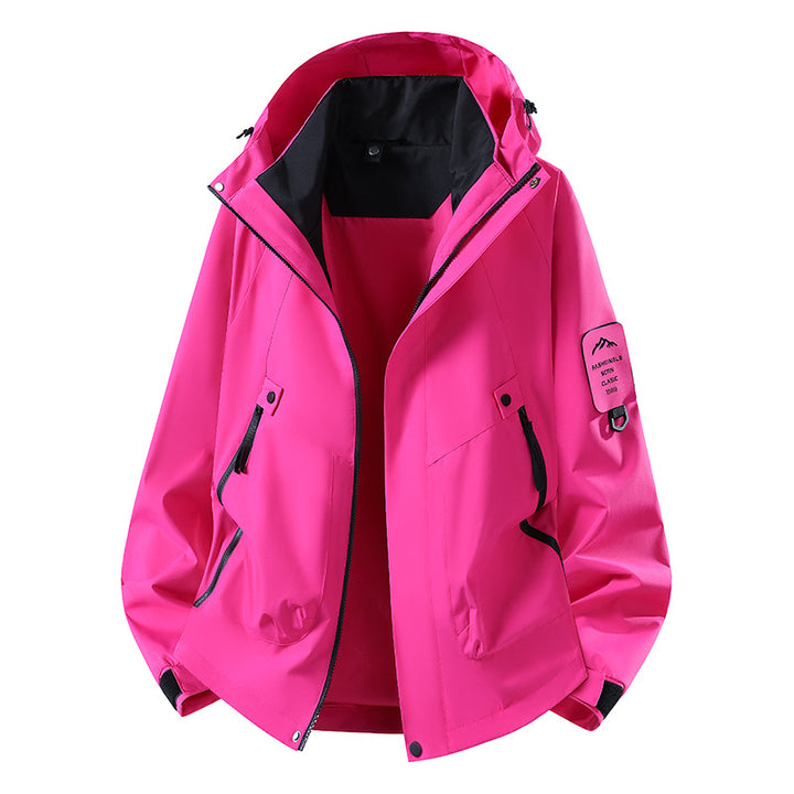 Herren Zwei-in-eins Wetterschutzjacke mit abnehmbarer Steppweste und verstellbarer Kapuze Echoarchiv
