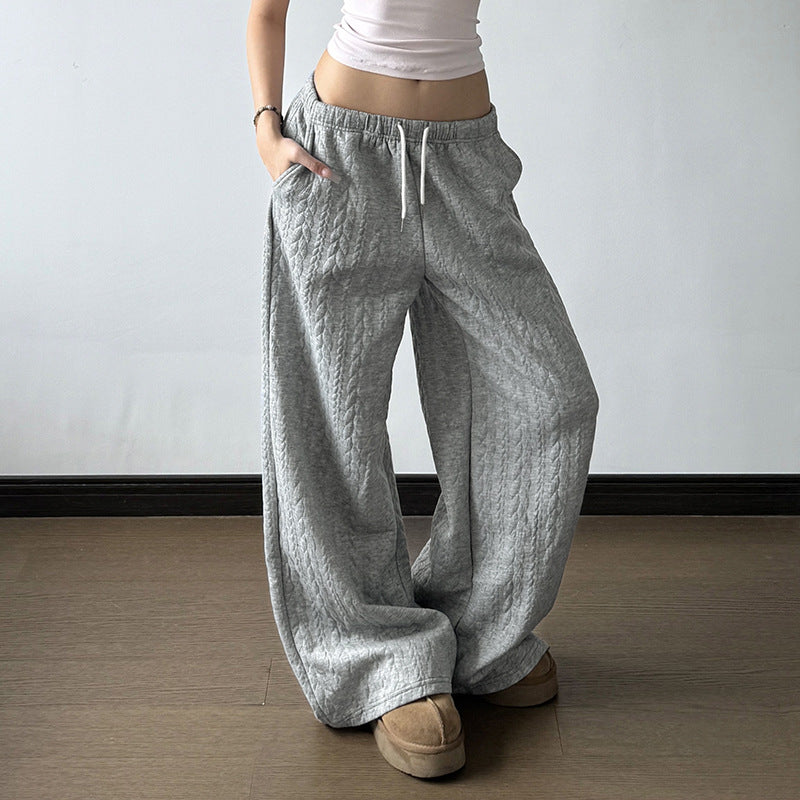 Damen nan weite Palazzo-Loungehose aus weichem Jersey mit Tunnelzug und Komfortbund Echo Archiv