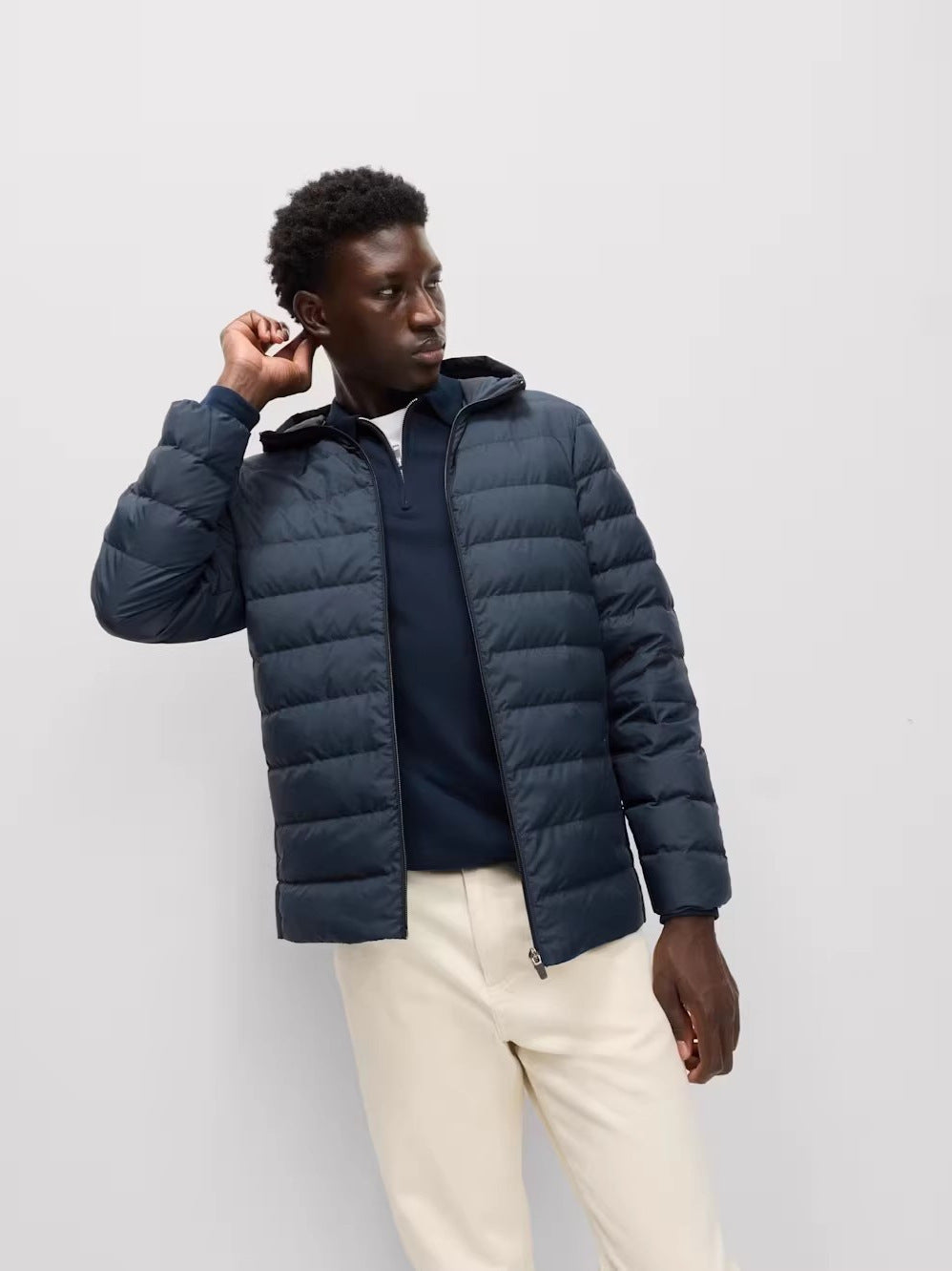Herren Leichte Steppjacke mit Kapuze, wasserabweisender Außenstoff und isolierender Thermofüllung Echo Archiv