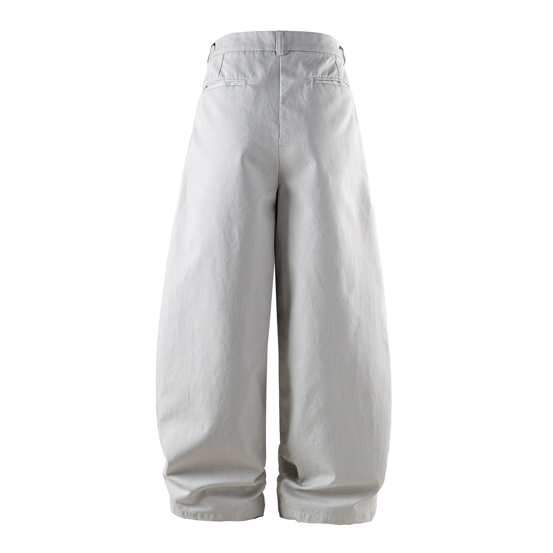 Damen weite High‑Waist‑Culotte mit Kellerfalte und verkürztem Bein Echoarchiv