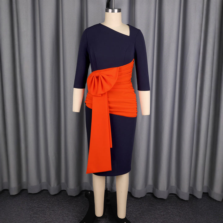 Damen Effortlessly Chic Kleid mit asymmetrischem Design und voluminösem Rüschenelement Echo Archiv