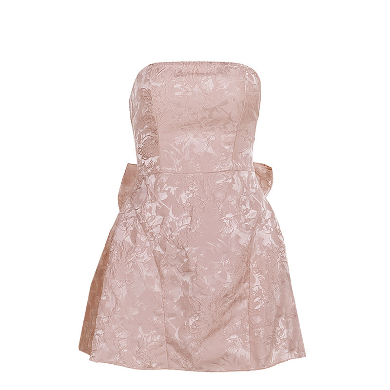 Damen schulterfreies Cocktailkleid mit elegantem Schleifendetail Echo Archiv