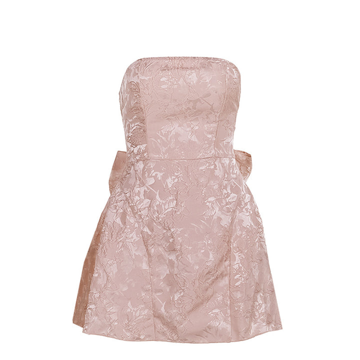 Damen schulterfreies Cocktailkleid mit elegantem Schleifendetail Echo Archiv