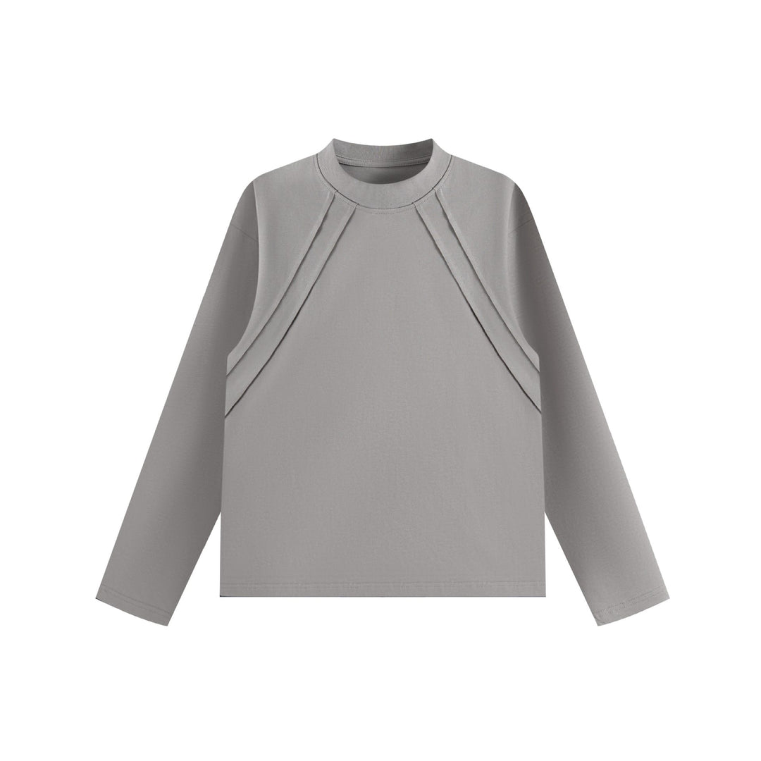 Unisex Oversize‑Sweatshirt mit dekorativer Lagenpasse und Rundhalsausschnitt Echoarchiv