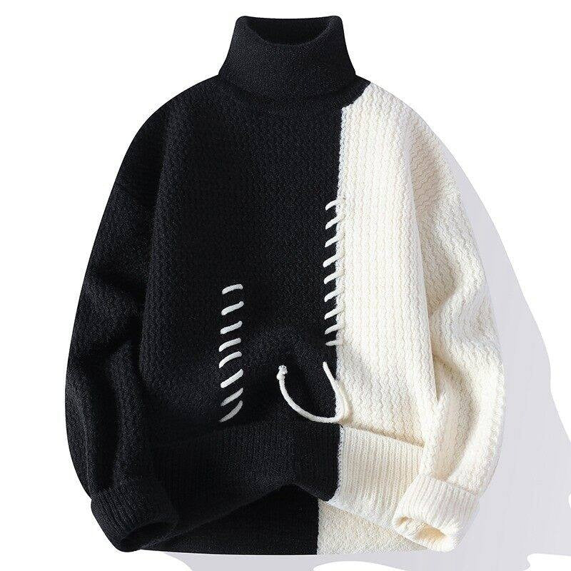 Unisex nan strukturierter Oversize-Strickpullover mit Zopfmuster und dekorativer Steppnaht Echo Archiv
