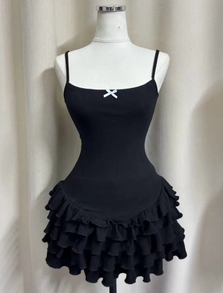 Damen Figurbetontes Rüschens Kleid Echo Archiv