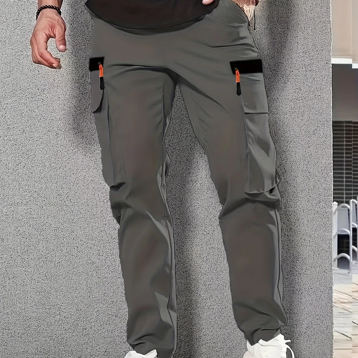 Herren funktionale Cargo-Hose mit verstellbaren Taschen und elastischem Bund Echoarchiv