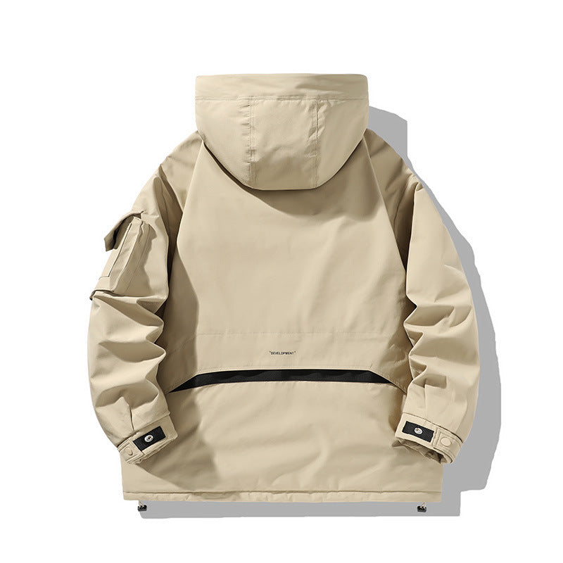 Herren Multifunktionale wetterfeste Parka mit Kapuze Echoarchiv