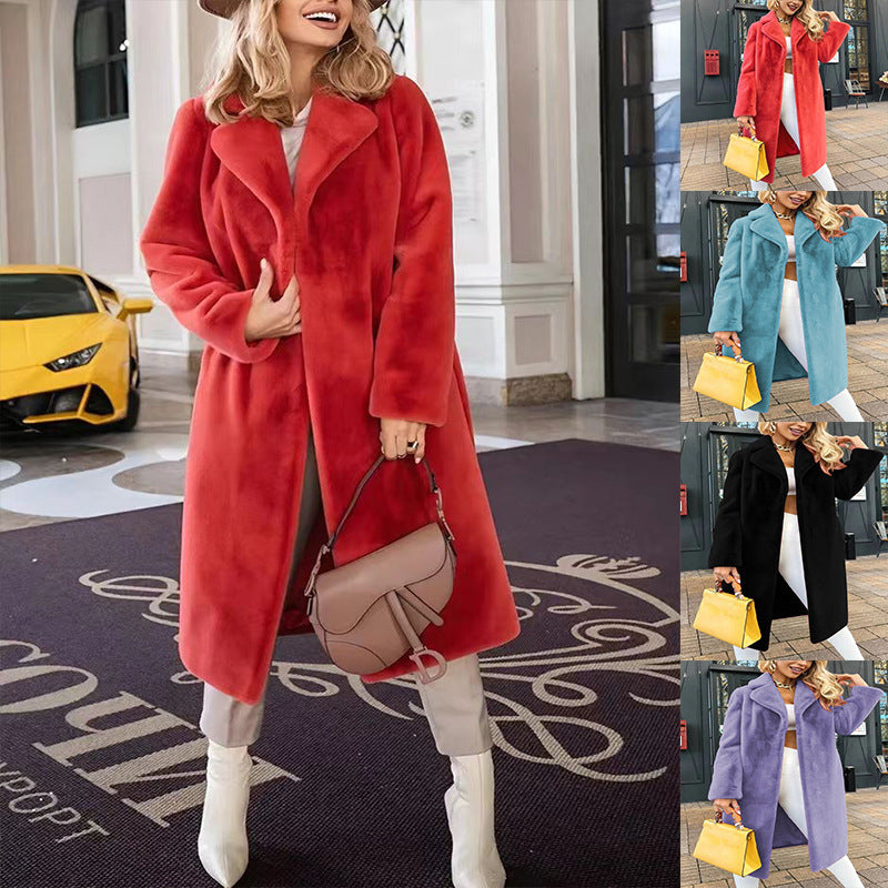 Damen Kuschelige Oversized Jacke aus weichem Material Echoarchiv