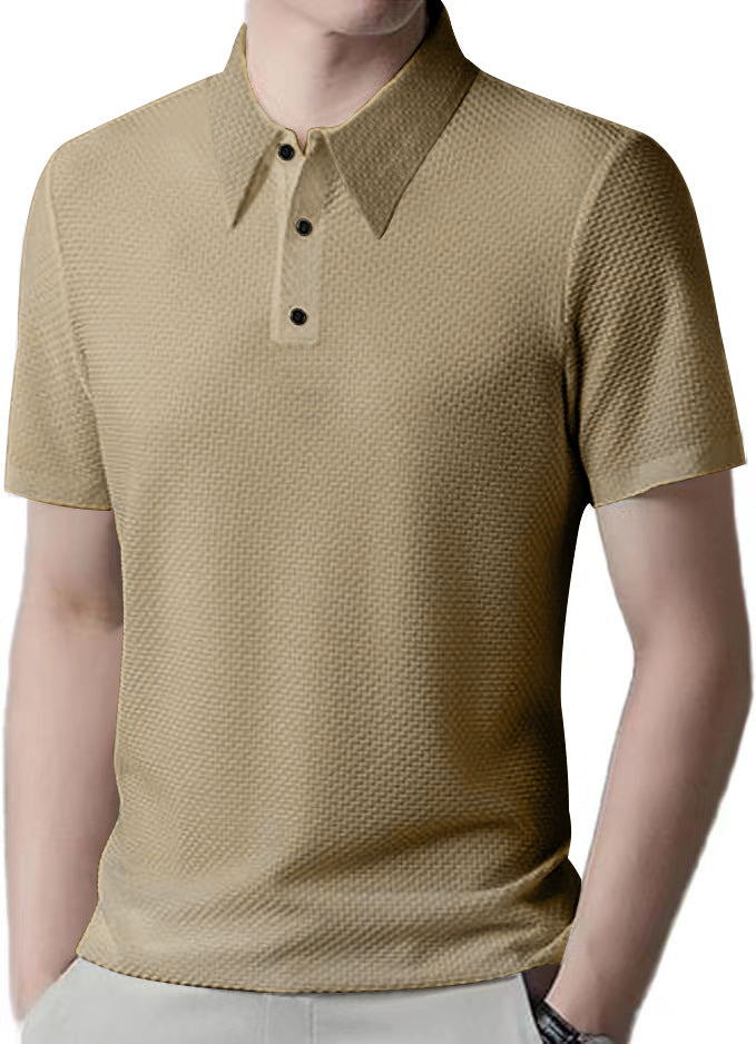 Herren Polohemd mit strukturiertem Design von Echoarchiv