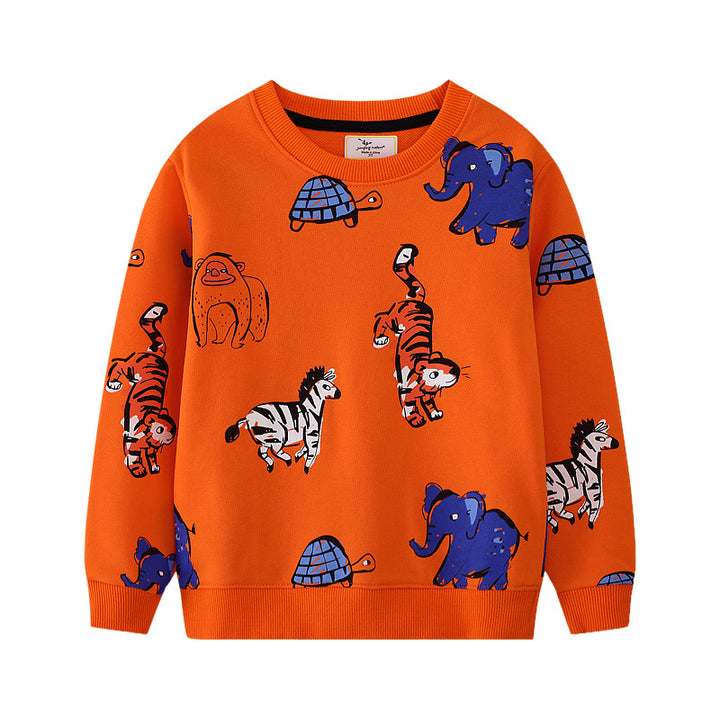Kinder Sweatshirt mit buntem Tiermotiv Echo Archiv