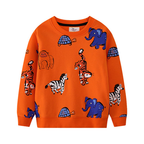 Kinder Sweatshirt mit buntem Tiermotiv Echo Archiv
