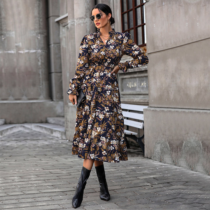 Damen Blumiges Maxikleid mit Rüschendetails Echo Archiv