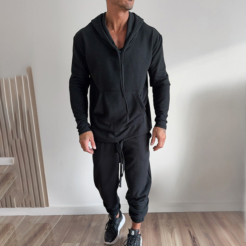 Herren gemütlicher Hoodie und Jogginghose Set Echoarchiv