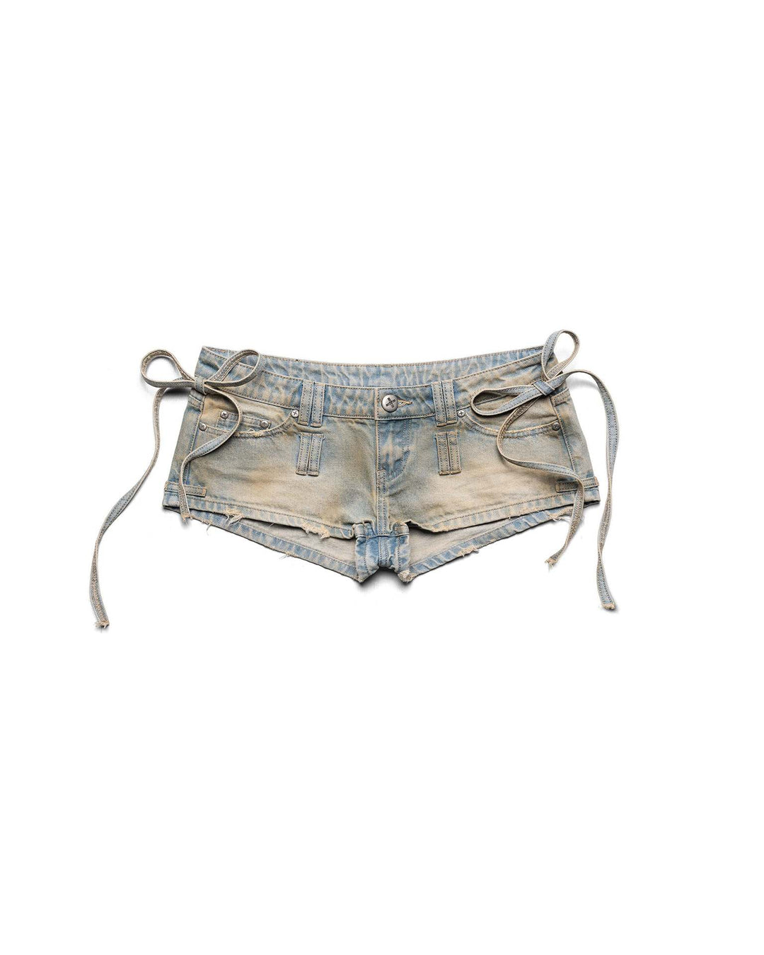 Damen Stylish Denim-Shorts mit verstellbarem Bund Echo Archiv
