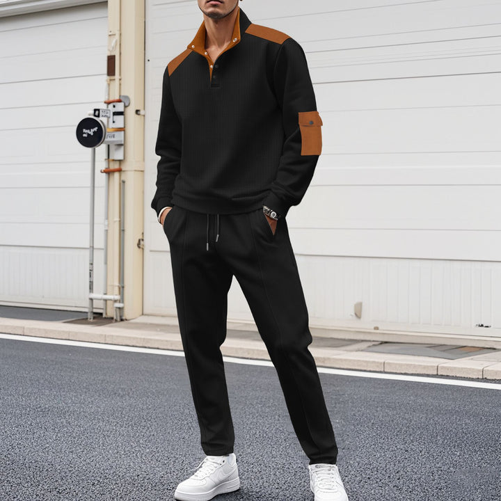 Herren Sportliches Zip-Set mit modischen Akzenten und strukturierter Verarbeitung Echoarchiv
