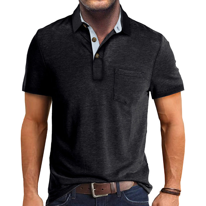 Herren Polo-Shirt mit modernem Kragen und Brusttasche Echoarchiv