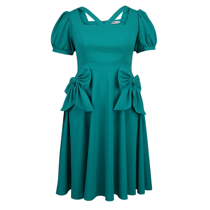Damen Komfortables Kleid mit voluminösen Schleifen-Details Echo Archiv