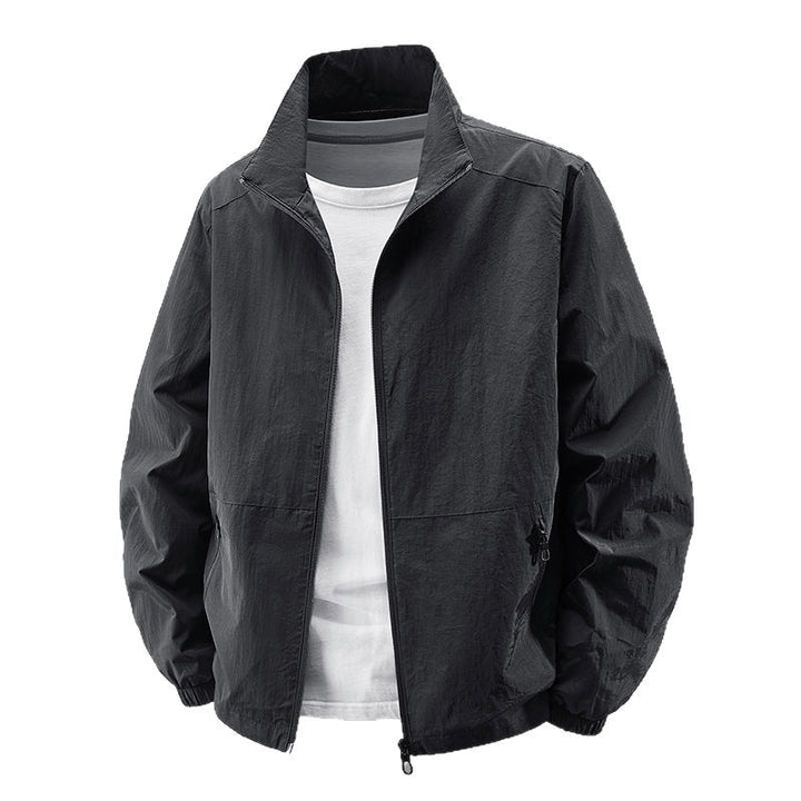 Herren Ultraleichter Urban-Windblouson mit Stehkragen, Zwei-Wege-Reißverschluss und elastischen Bündchen Echo Archiv
