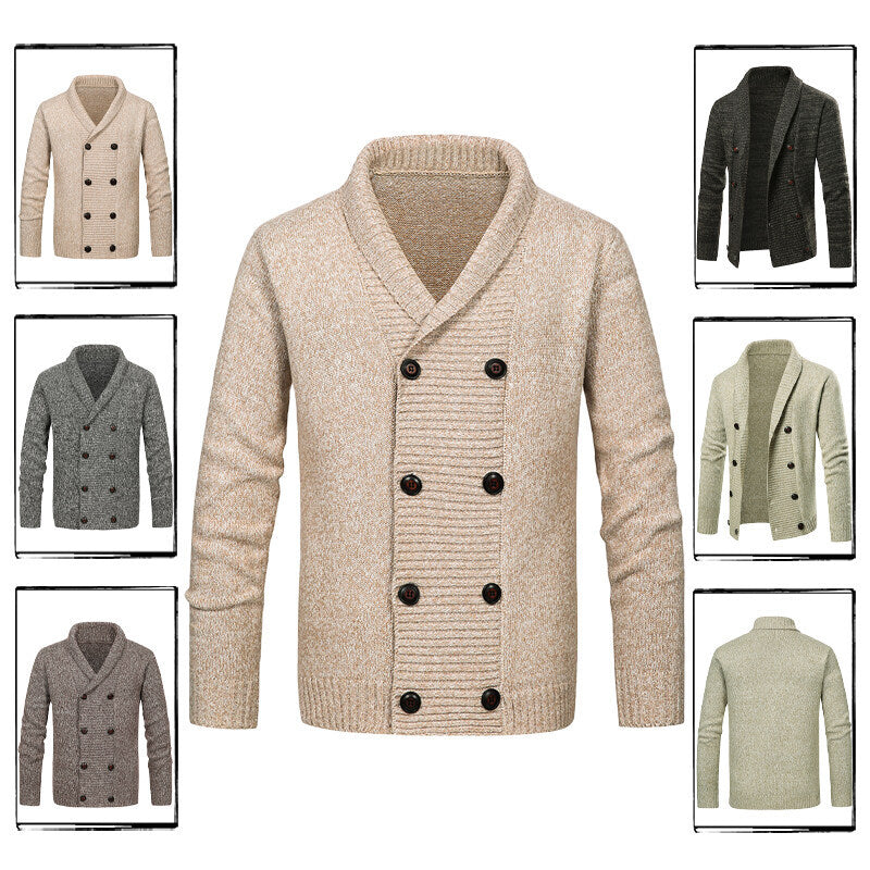 Herren nan Strickjacke mit Schalkragen und doppelter Knopfleiste Echo Archiv