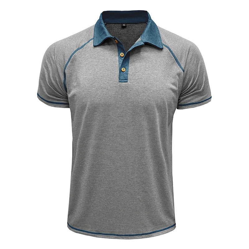 Herren lässiges Poloshirt mit kontrastierenden Einfassungen und hochwertigem Baumwollmix Echoarchiv