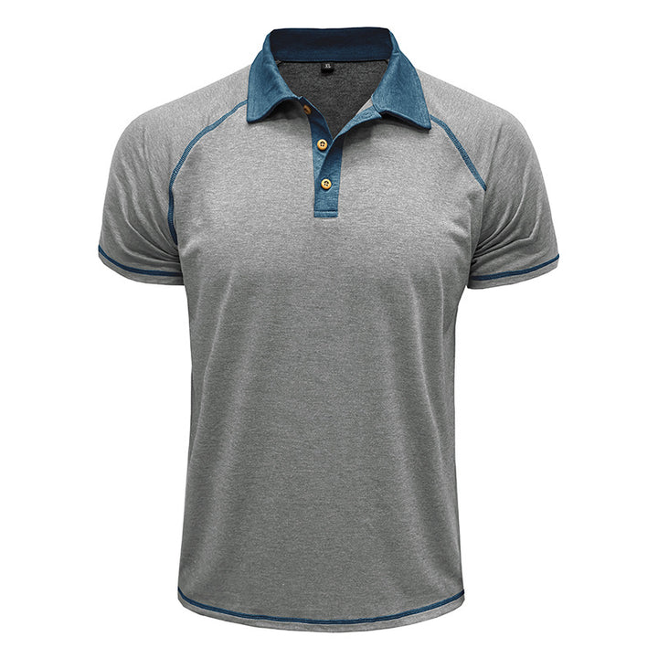 Herren lässiges Poloshirt mit kontrastierenden Einfassungen und hochwertigem Baumwollmix Echoarchiv