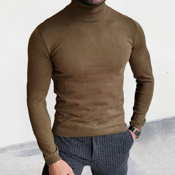 Herren nan Slim-Fit Rollkragenpullover aus Feinstrick mit geripptem Stehkragen und elastischem Bund Echo Archiv