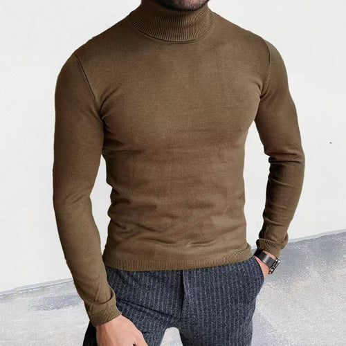 Herren nan Slim-Fit Rollkragenpullover aus Feinstrick mit geripptem Stehkragen und elastischem Bund Echo Archiv