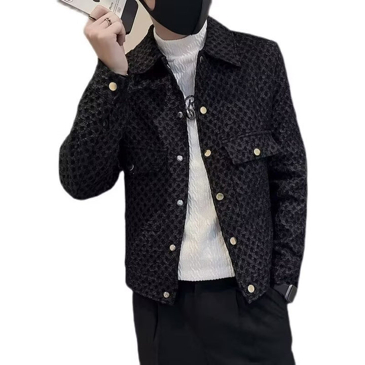 Herren Designjacke mit strukturierten Stoffdetails Echoarchiv