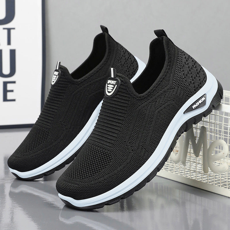 Herren nan nahtloser Komfort-Slipper mit elastischem Strickoberteil, stoßdämpfender Dual-EVA-Sohle und ergonomischer Fußbettstütze Echo Archiv