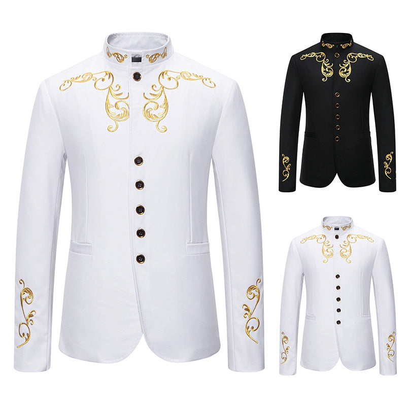 Herren modischer Blazer mit hochwertiger Stickerei Echoarchiv