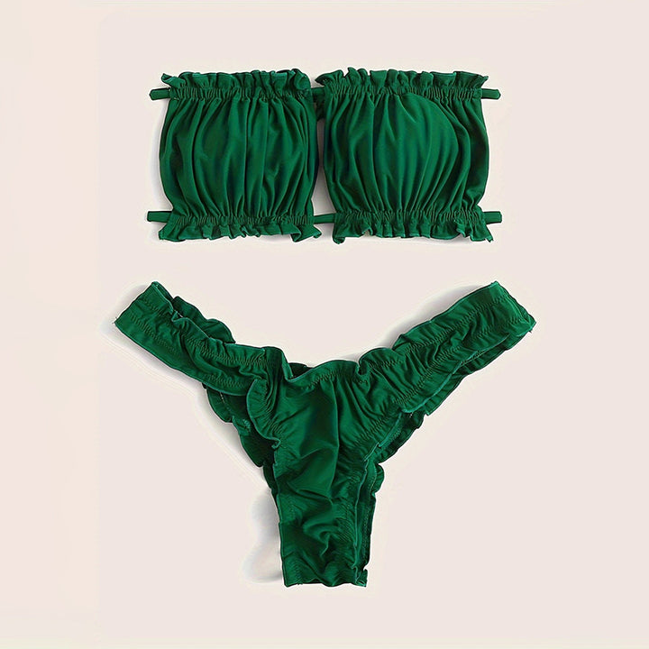 Damen Bandeau-Bikini-Set mit Raffung Echo Archiv